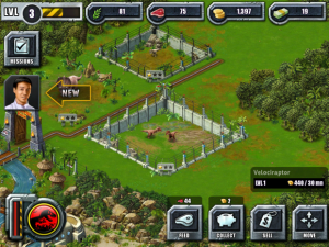 Jurassic Park Builder game screen shot