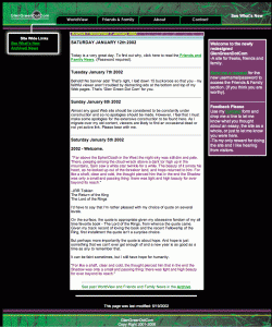 Glen Green Dot Com - World View as it first appeared in January of 2002.