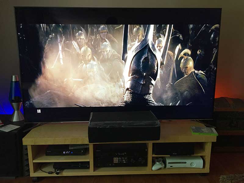 The Fellowship of the Ring on a Big Screen TV: Samsung UN75F8000 75-Inch 1080p 240Hz 3D Ultra Slim Smart LED HDTV