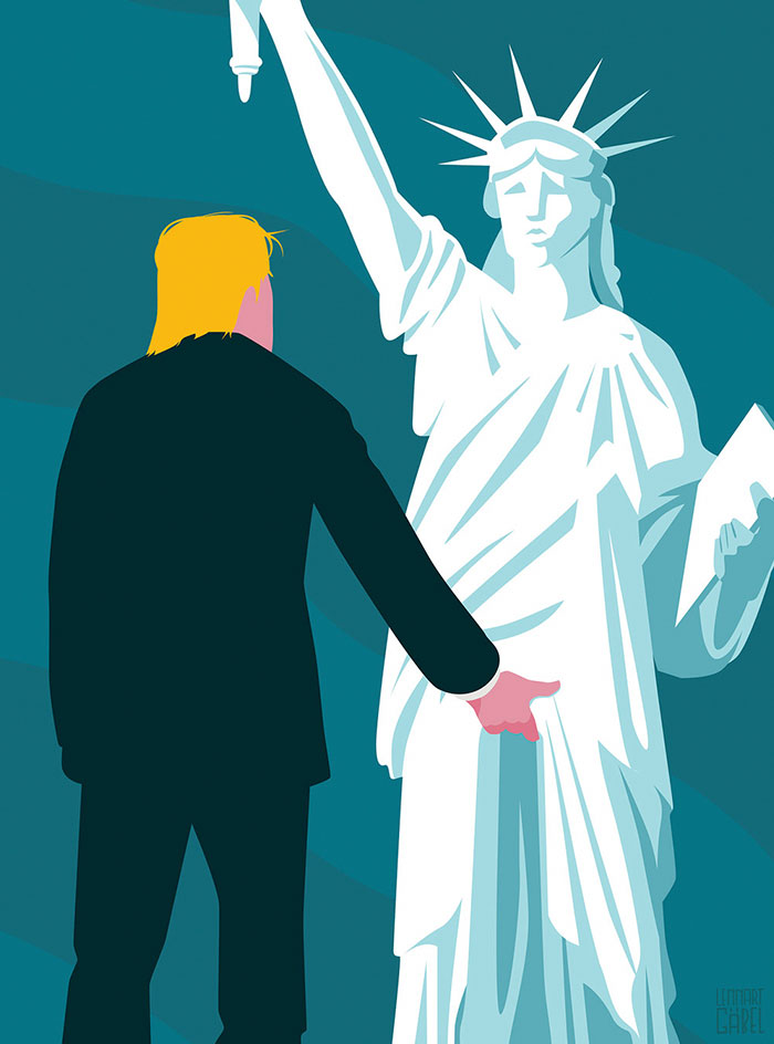 Trump grabs Liberty by the pussy.