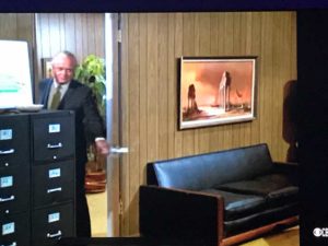 Mr. Phillips enter's Mike's office and invites the Bradys to spend a day on his boat.
