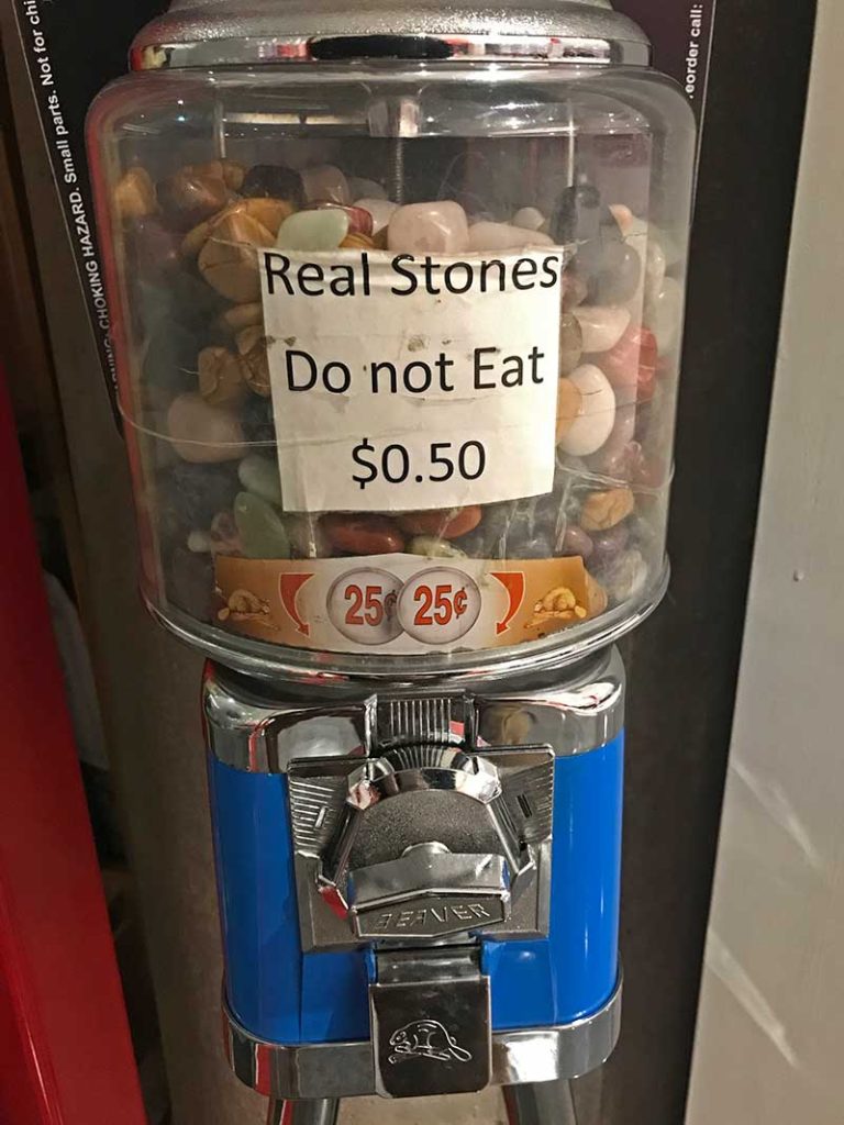 Real stones, do not eat. $0.50.